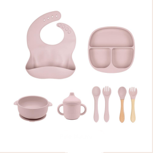 Kit de diversification 8 pièces – Vaisselle en silicone pour bébé